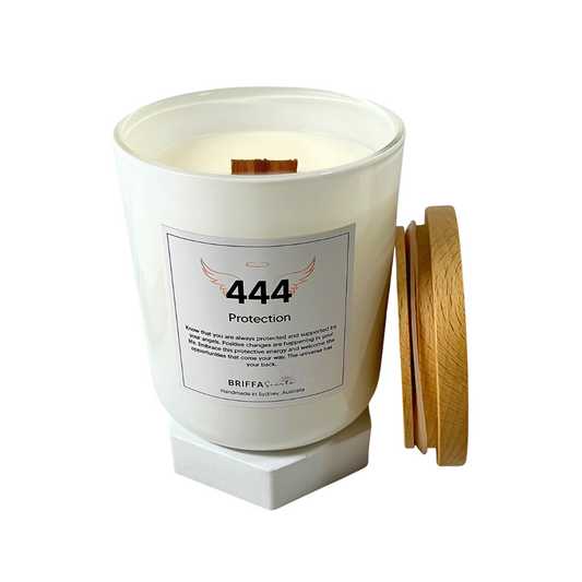 Large White Angel Number Candle