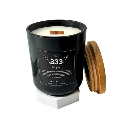 Small Black Angel Number Candle