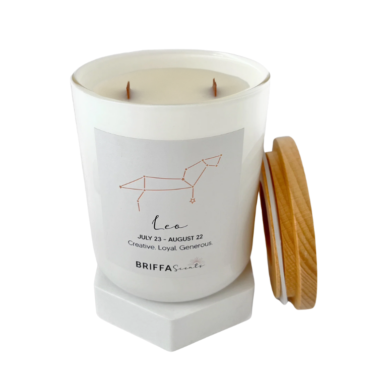 X-Large White Zodiac Candle
