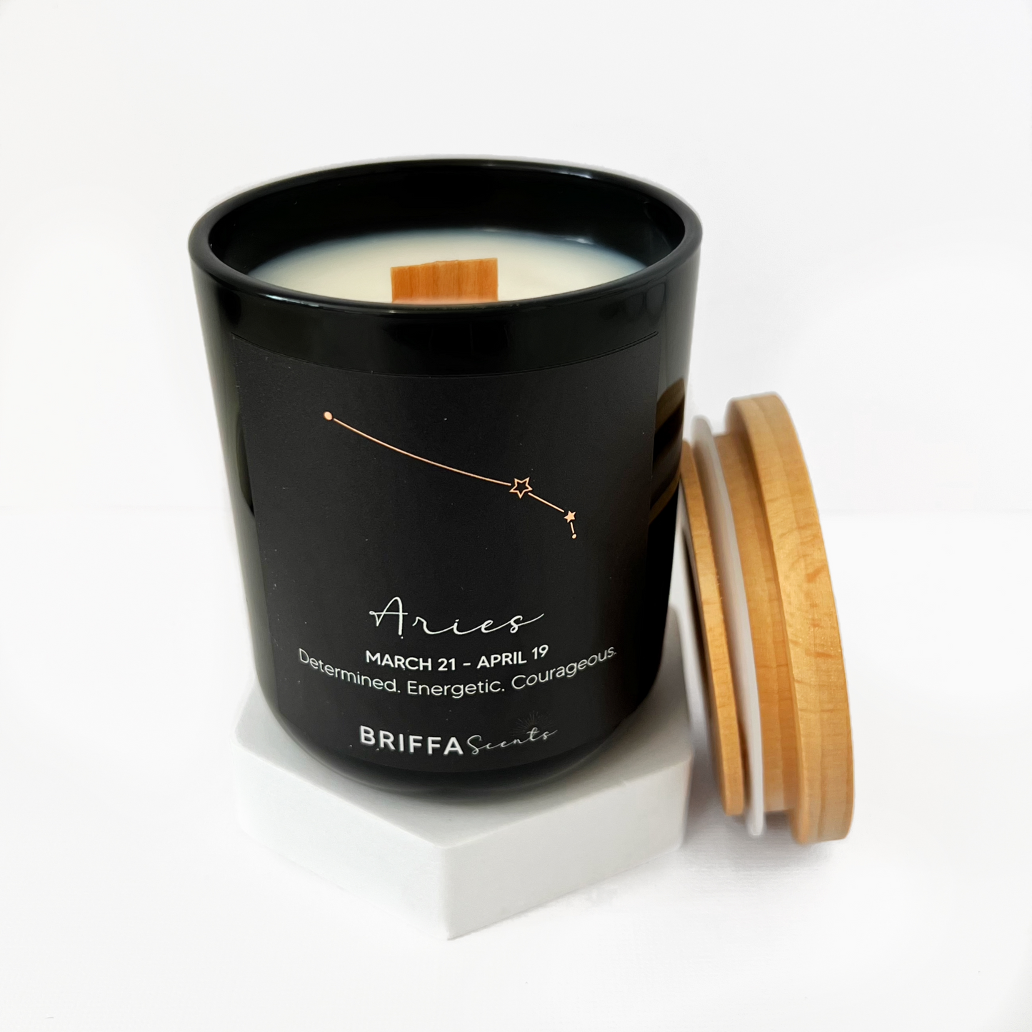 Small Black Zodiac Candle