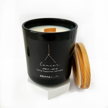 Small Black Zodiac Candle
