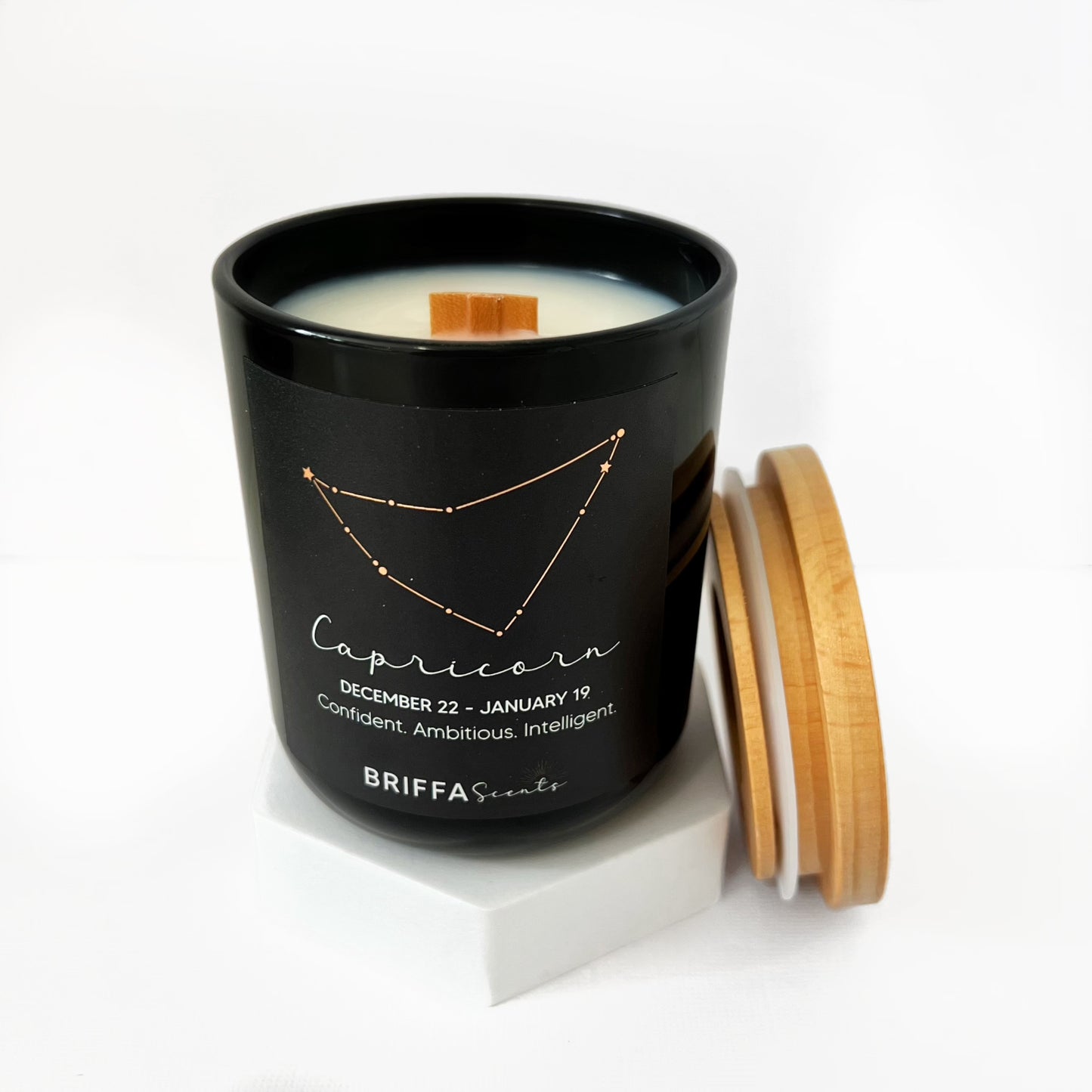 Medium Black Zodiac Candle