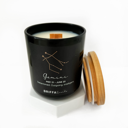 Medium Black Zodiac Candle