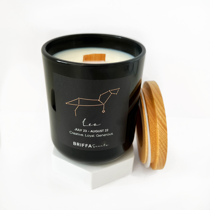 Small Black Zodiac Candle