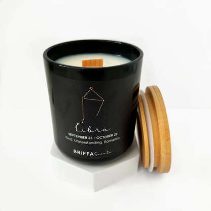 Small Black Zodiac Candle
