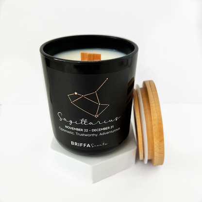 Small Black Zodiac Candle