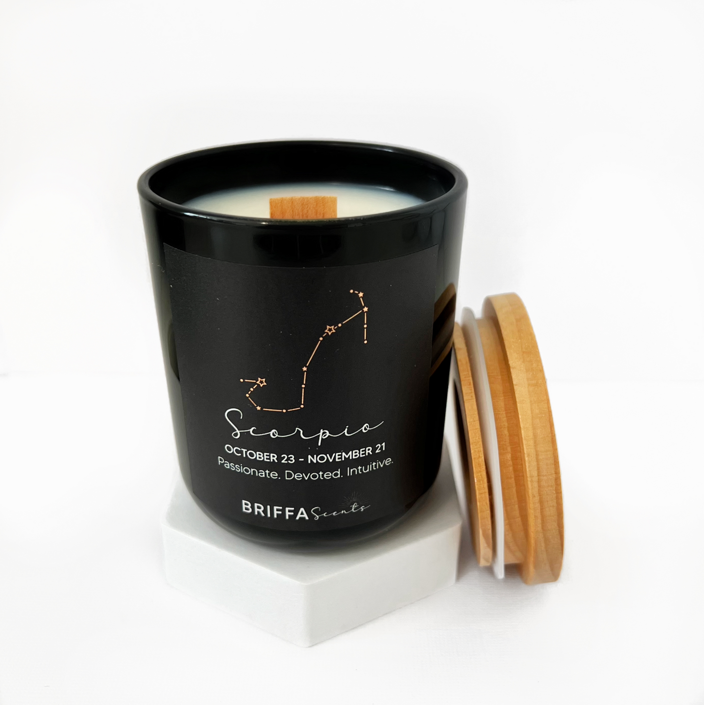 Medium Black Zodiac Candle