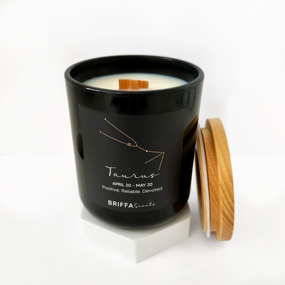 Small Black Zodiac Candle