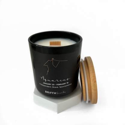 Small Black Zodiac Candle