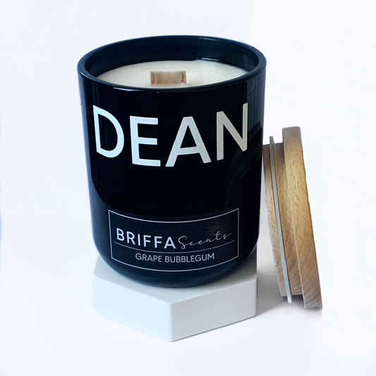 Medium Black Personalised Candle